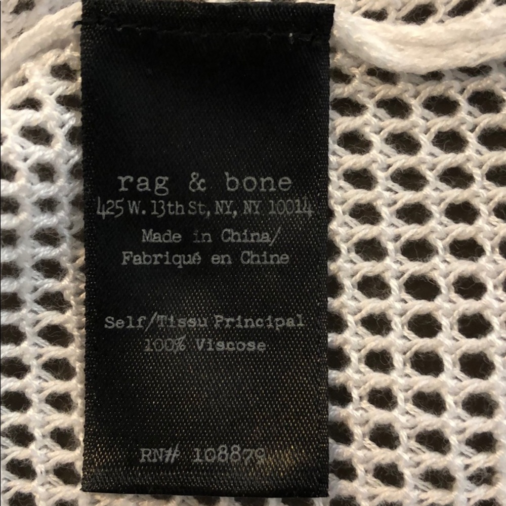 Rag & Bone White Pullover, Netting Fabric - image 7
